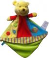 Doudou ours Winnie plat vert jaune rouge bleu Disney Baby - Nicotoy - Simba Toys (Dickie)