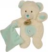 Doudou ours blanc avec doudou bleu turquoise BN743 Baby Nat