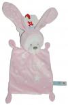Doudou ours lapin rose phosphorescent Nicotoy