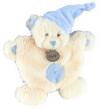 Doudou ours blanc et bleu BN782 Baby Nat