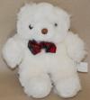 Peluche ours blanc et rouge Nicotoy