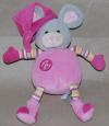 Peluche musicale souris rose Gipsy