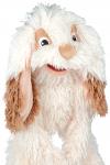 Marionnette peluche lapin blanc et marron Piloo Piloo - HO2257 Histoire d'ours - Doudou et compagnie