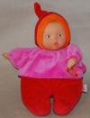 Babypouce grenadine poupée rouge rose et orange Corolle - Vintage