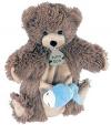 Marionnette ours marron avec poisson bleu HO2367 Histoire d'ours