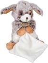 Peluche chien marron et blanc tenant un mouchoir *Les flocons* - petit modèle- BN050 Baby Nat