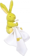Peluche lapin vert et jaune tenant un mouchoir *Bonbon* - BN956 Baby Nat