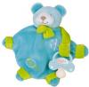 Doudou plat attache-tétine ours vert et bleu - BN046 Baby Nat