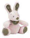 Peluche lapin rose assis avec bandana marron *My friend Bunny* Nicotoy - Simba Toys (Dickie)