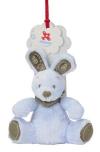 Peluche lapin bleu assis avec bandana marron *My friend Bunny* Nicotoy - Simba Toys (Dickie)