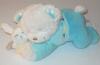 Ours blanc et bleu turquoise musical Tex Baby