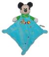 Doudou plat losange Mickey bleu, vert, blanc et étoiles ABC Disney Baby - Nicotoy - Simba Toys (Dickie)
