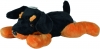 Peluche chien noir et marron Dobermann ou Rottweiler couché Nicotoy - Simba Toys (Dickie)