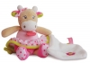 Peluche vache rose Coquillette avec mouchoir - petit modèle - BN0171 Baby Nat