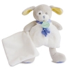 Peluche chien bleu et blanc Poupi avec mouchoir - petit modèle - BN0193 Baby Nat