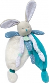 Doudou lapin bleu et blanc Poupi BN0415 Baby Nat