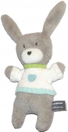 Peluche lapin musical gris pull blanc Orchestra - Prémaman