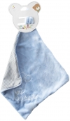 Doudou mouchoir ourson ballon bleu rayé BN0238 Baby Nat