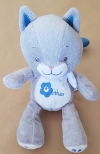 Doudou chat Arthur gris et bleu Arthur et Lola - Bébisol - Marques pharmacie