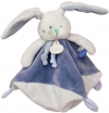 Doudou lapin bleu et blanc BN0468 Baby Nat