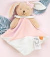 Doudou lapin rose et blanc BN0581 en coton BIO Baby Nat