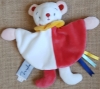 Doudou ours blanc et rouge Maïlou Doudou et compagnie
